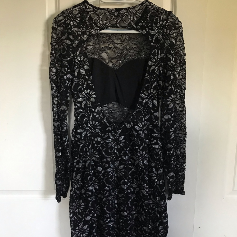 Long sleeve black Express dress - Picture 3 of 3